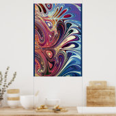 Abstraktes Splash-Design Poster (Küche)