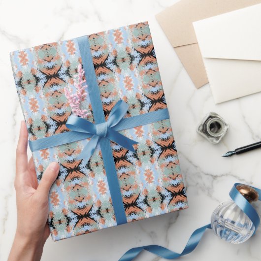 Abstraktes Split Ends Muster und sanfte Pastelltön Geschenkpapier (Schenken)