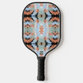 Abstraktes Split Ends Muster und sanfte Pastelltön Pickleball Schläger (Rückseite)