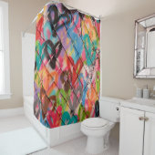 Abstraktes Spray Paint Texture Background Art, Str Duschvorhang (Beispiel)