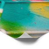 Abstraktes Spray Paint Texture Background Art, Str Poster (Ecke)