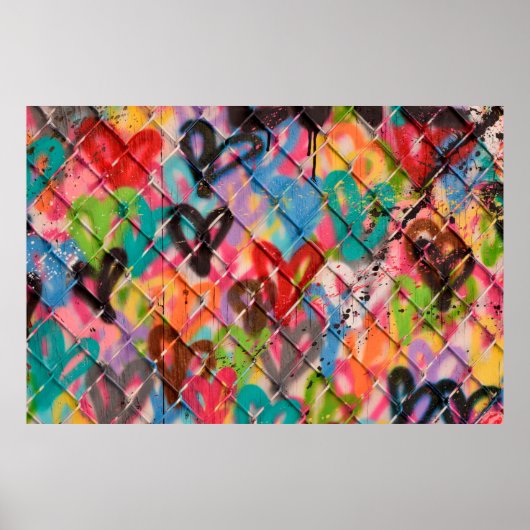 Abstraktes Spray Paint Texture Background Art, Str Poster (Vorne)
