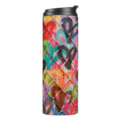 Abstraktes Spray Paint Texture Background Art, Str Thermosbecher (Nach links gedreht)