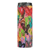 Abstraktes Spray Paint Texture Background Art, Str Thermosbecher (Rückseite)