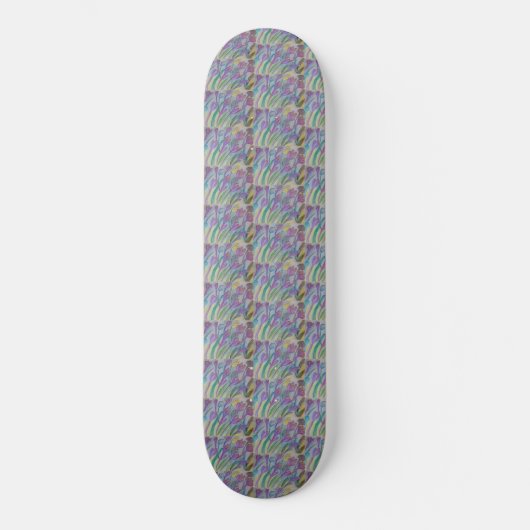 Abstraktes Spring Crocus Skateboard (Vorderseite)