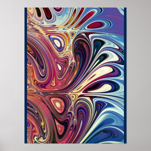 Abstraktes Spritzdesign Poster (Vorne)