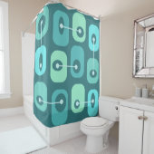 Abstraktes Squishy Cubes Türkis Duschvorhang (Beispiel)