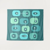 Abstraktes Squishy Cubes Türkis Wandteppich (Vorderseite (Horizontal))