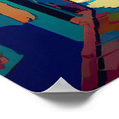 Abstraktes Stadtbild Canvas Print Contemporary Str Poster (Ecke)