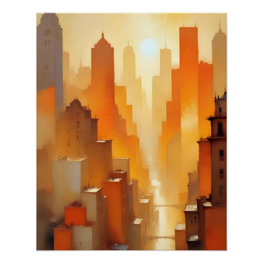 Abstraktes Stadtbild Gebäude Poster Hintergrundinf (Vorderseite)