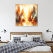 Abstraktes Stadtbild Leinwanddruck (Insitu (Schlafzimmer))