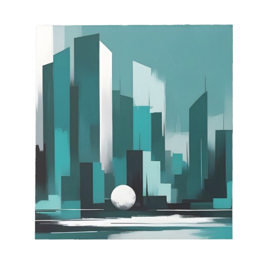 Abstraktes Stadtbild Moderne Architektur Hintergru Notizblock (Vorderseite)