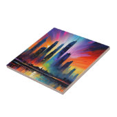 Abstraktes städtisches Öl Acrylfarbe Fliese (Seite)