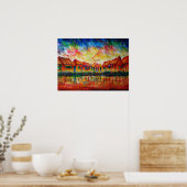 Abstraktes Stadtviertel XX Poster (Küche)