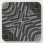 Abstraktes Stahlmotiv Getränkeuntersetzer (Vorderseite)