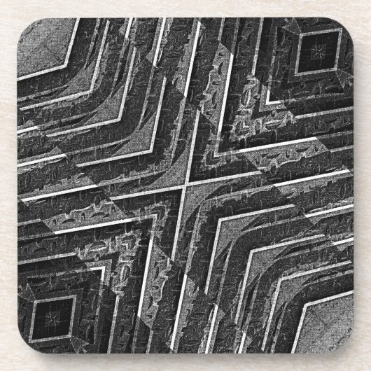 Abstraktes Stahlmotiv Getränkeuntersetzer (Vorderseite)