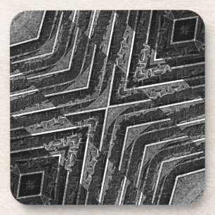 Abstraktes Stahlmuster Getränkeuntersetzer