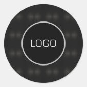 Abstraktes Stahlmuster Runder Aufkleber (Vorderseite)