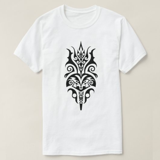 Abstraktes Stammes-Tattoo-Design T-Shirt (Design vorne)