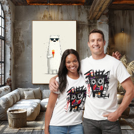 Abstraktes Stammesgefühl - kühne Lila Schwarze Sta T-Shirt