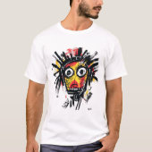 Abstraktes Stammesgefühl - kühne, rot-gelbe Urban T-Shirt (Vorderseite)