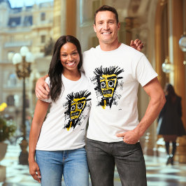 Abstraktes Stammesgefühl - kühne, schwarze und gel T-Shirt