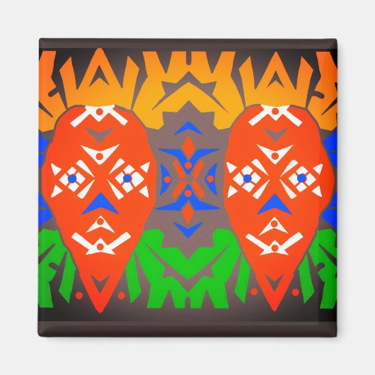Abstraktes Stammesmuster Magnet (Vorne)