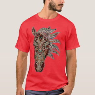 Abstraktes Stammespferd Kunst Amerikanische Ureinw T-Shirt