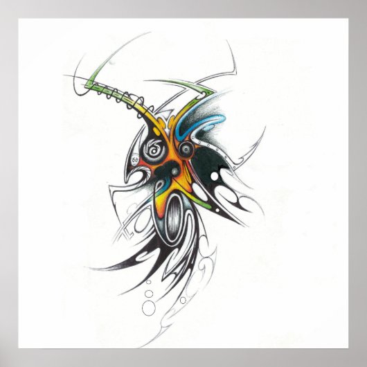 Abstraktes Stammesposter Poster (Vorne)