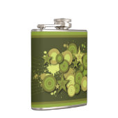 Abstraktes Star & Circles-Muster Flachmann (Rechts)