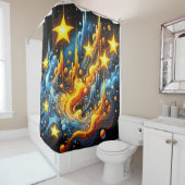 Abstraktes Star-Design Duschvorhang (Beispiel)