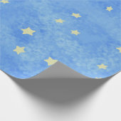 Abstraktes Starry Blue Sky Wrapping Paper Geschenkpapier (Ecke)