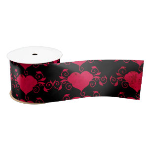 Abstraktes Steampunk Herz Satinband
