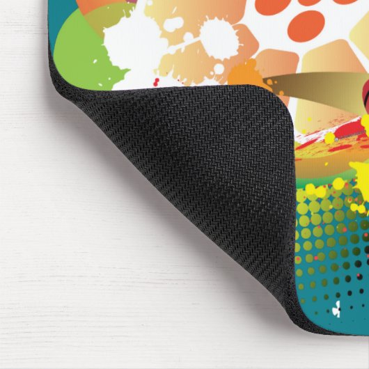 Abstraktes Steelpan mit Pansticks und Paint Splash Mousepad (Ecke)