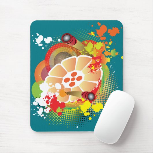 Abstraktes Steelpan mit Pansticks und Paint Splash Mousepad (Mit Mouse)