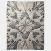 Abstraktes Steppdesign Fleecedecke (Vorderseite)