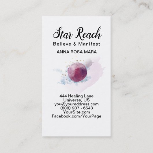 *~* abstraktes Sterne Cosmo Visitenkarte (Rückseite)