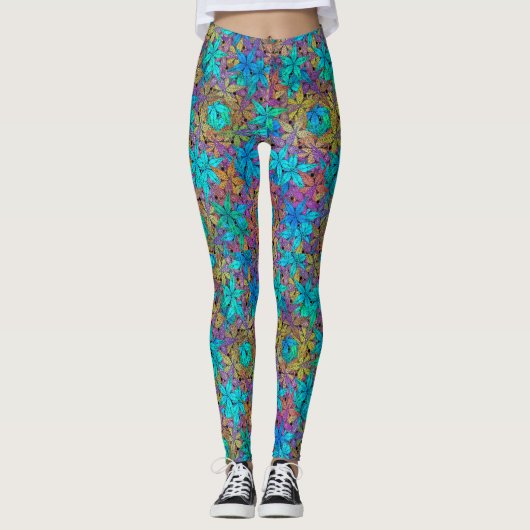 Abstraktes Sternmuster Leggings (Vorderseite)