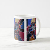 Abstraktes Stiergemälde von Alfred Fox Kaffeetasse (VorderseiteRechts)