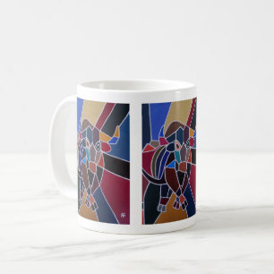 Abstraktes Stiergemälde von Alfred Fox Kaffeetasse