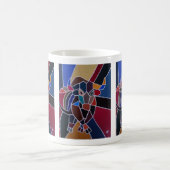 Abstraktes Stiergemälde von Alfred Fox Kaffeetasse (Mittel)