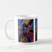 Abstraktes Stiergemälde von Alfred Fox Kaffeetasse (Links)