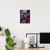 Abstraktes Stiergemälde von Alfred Fox Poster (Heimbüro)
