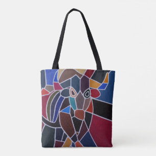 Abstraktes Stiergemälde von Alfred Fox Tasche