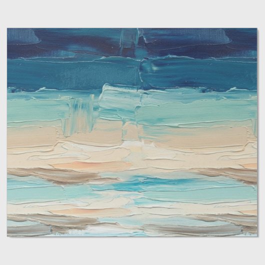 Abstraktes Strandmuster 2023 Geschenkpapier (Flach)