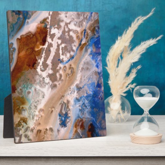 Abstraktes Strandmuster, Wassermuster, Sommerspass Fotoplatte (Seite)