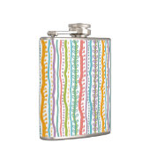 Abstraktes Streifen-Vertikale-Muster Flachmann (Rechts)