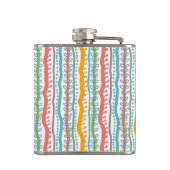 Abstraktes Streifen-Vertikale-Muster Flachmann (Rückseite)