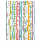 Abstraktes Streifen-Vertikale-Muster Klemmbrett (Rückseite)