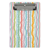 Abstraktes Streifen-Vertikale-Muster Mini Klemmbrett (Vorderseite)